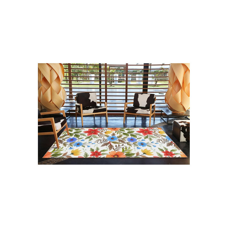 Tapis décoratif coloré à motif floral multicolore, Tapis de couloir 3 pi 3 po x 9 pi 10 po