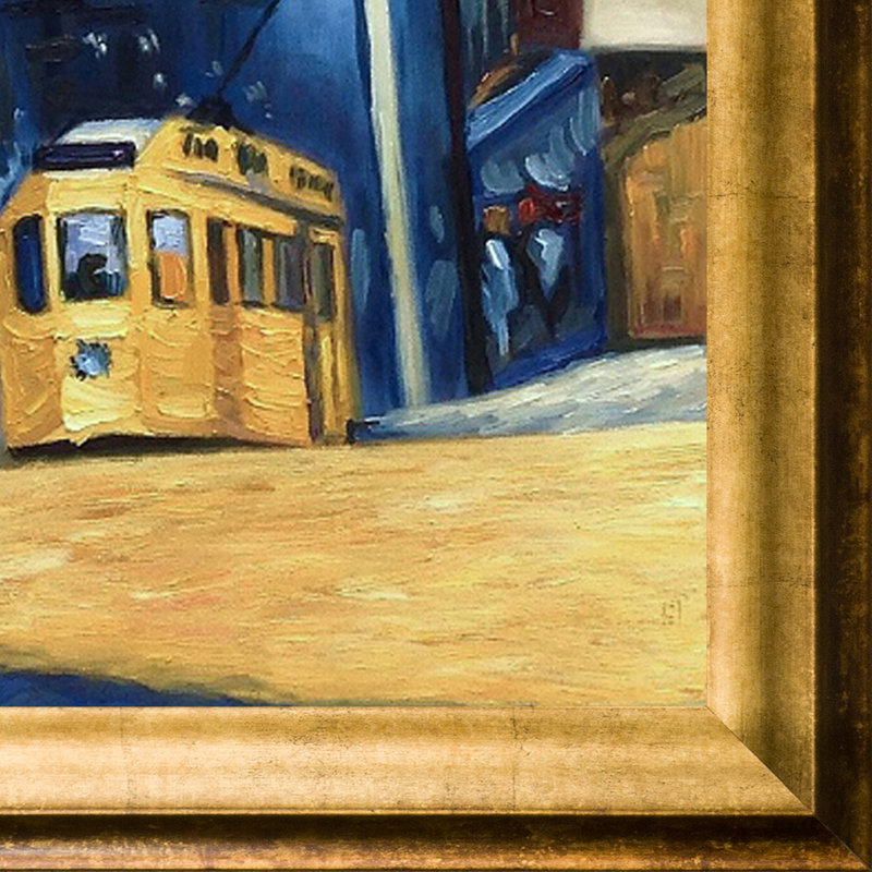 « yonkers, 1916 » par edward hopper, reproduction d’art sur toile encadrée, H 26 po x l 30 po x P 2 po, Or