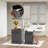 Black Double-layer Nesting Storage Stool Set