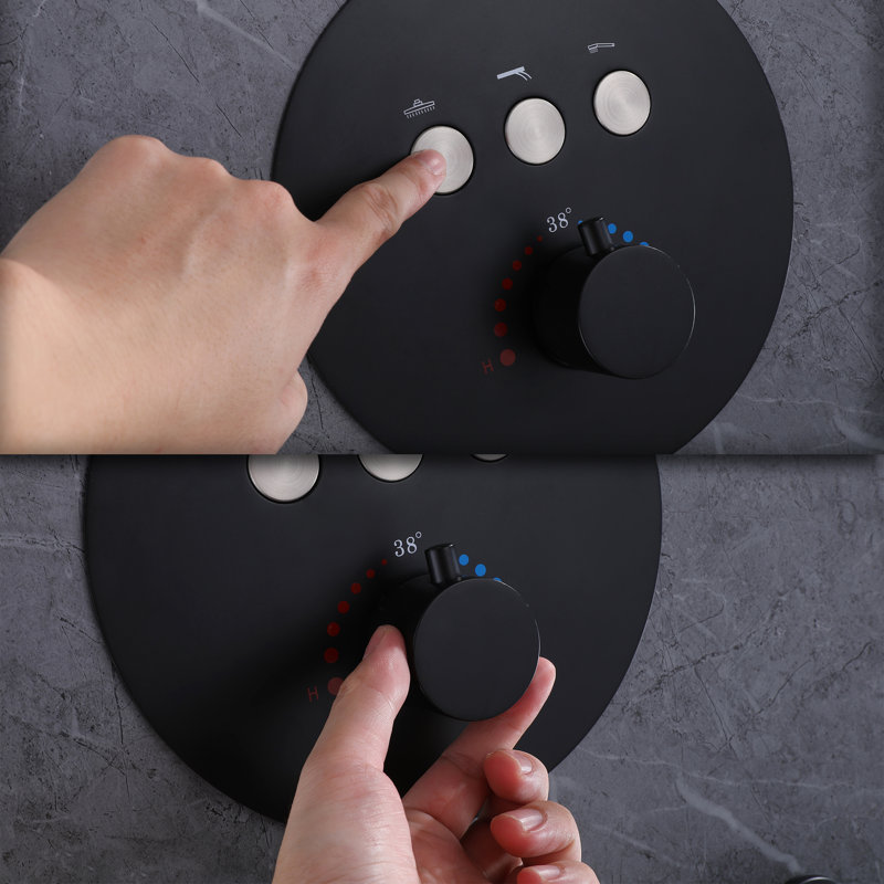 All-In-One Kit with Rough in-Valve, Matte Black