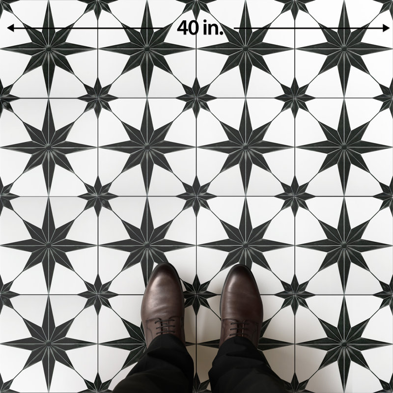 Stella 10" x 10" Porcelain Patterned Wall & Floor Tile