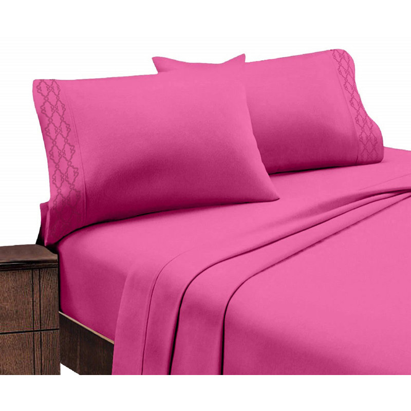 Microfiber Sheet Set, Twin, Hot Pink