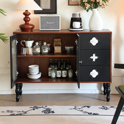 Table de buffet en verre