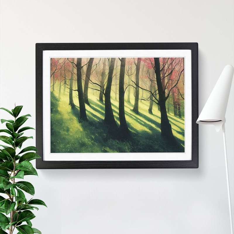 Sensational Spring Forest - Single Picture Frame Painting, Black , 46cm H x 64cm W x 2cm D