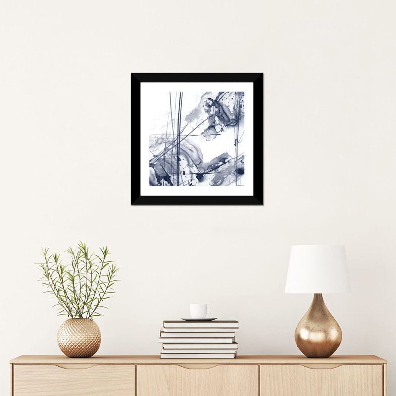 «Charting the Universe II» par Ethan Harper - reproduction d'art, H 16 po x l 16 po x p 1 po, Papier encadré noir, Blanc