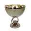 Bol décoratif Chery, anneau ouvert, finition argentée, verre crème 10 pouces