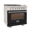 36 in. 5.2 cu. ft. Natural Gas Range and Convection Oven in Black with True Simmer Burners-640147712-640147740