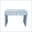 Console à miroir avec design incurvé et 2 tiroirs