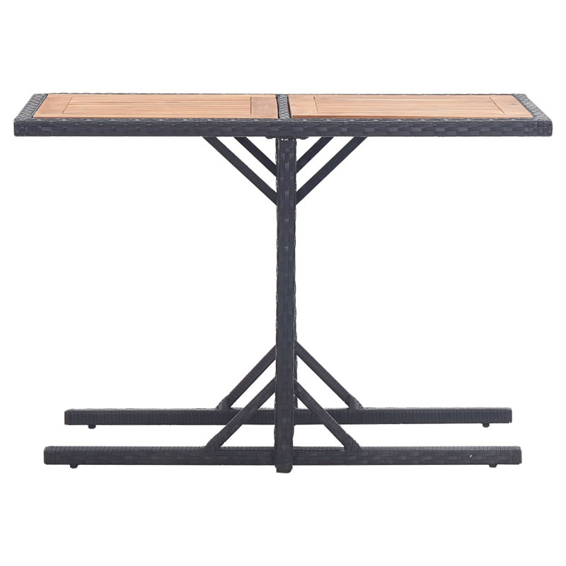 Pavlatka Rectangular Outdoor Dining Table , 110cm cm W 53cm cm D, Black