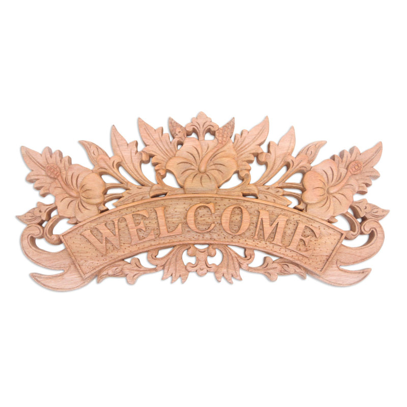 Handmade Traditional Plants & Flowers Wall Decor on Solid Wood
