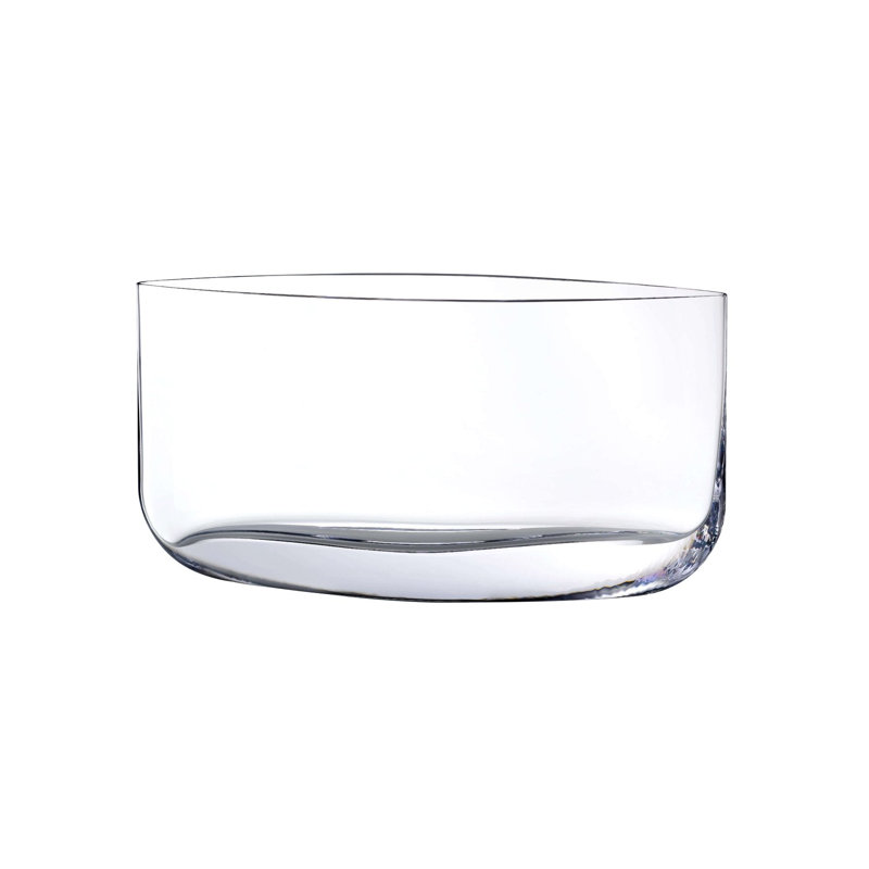 Vase de table en cristal sans plomb Blade, Transparent / clair, H 7,87 po x l 15,55 po x P 15,55 po
