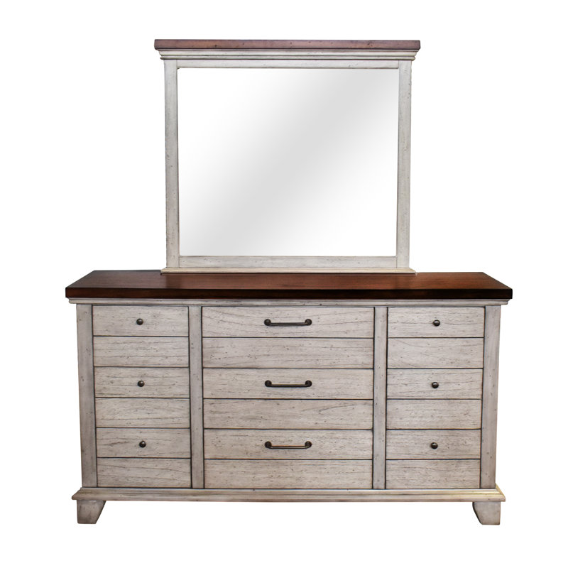 Commode 9 tiroirs avec miroir Elgin