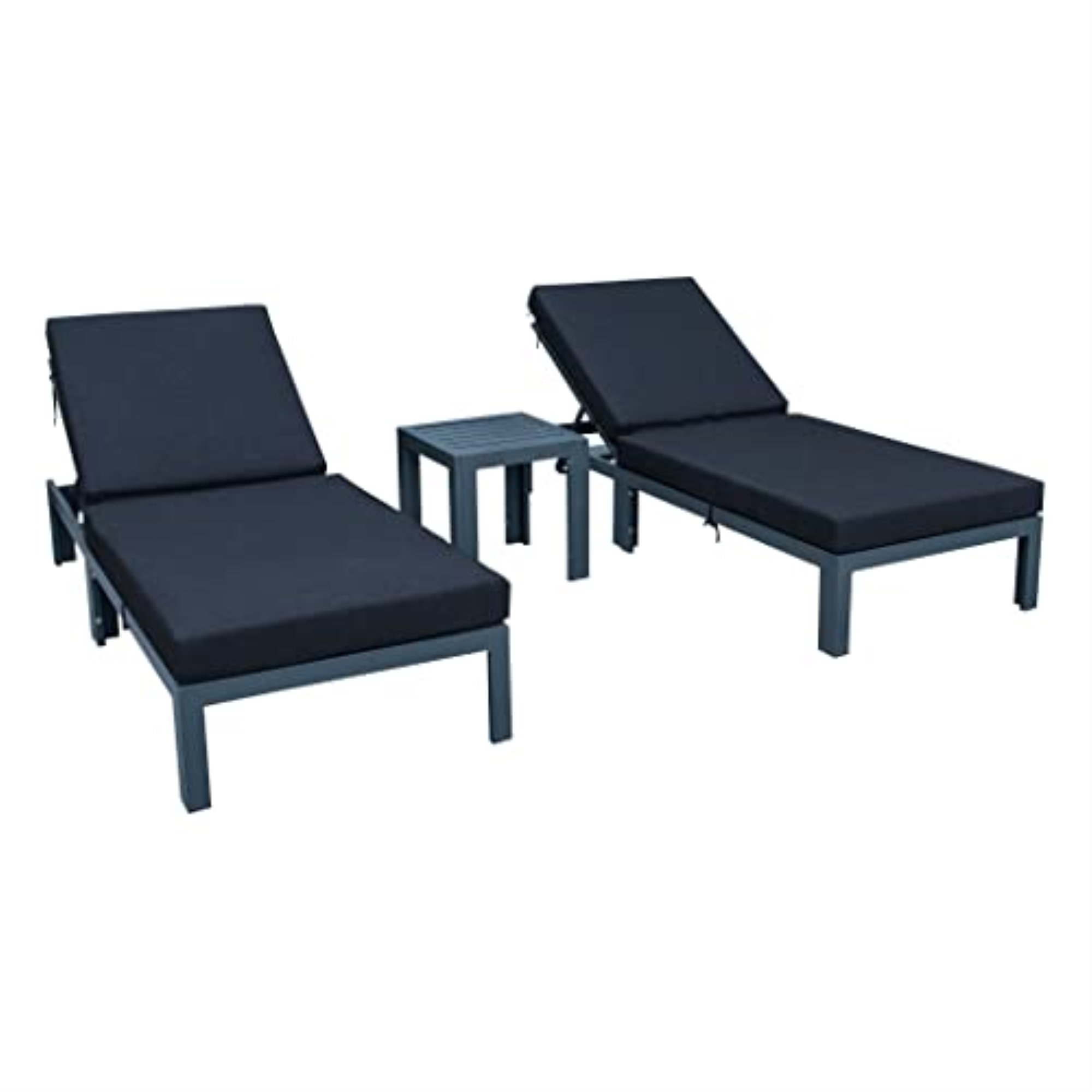 Latitude Run® Chelsea Modern Outdoor Chaise Lounge Chair Set Of 2 With ...