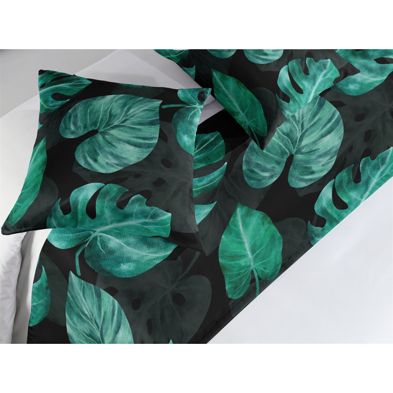 Ensemble de chemin de lit Ambesonne Monstera, Très grand lit