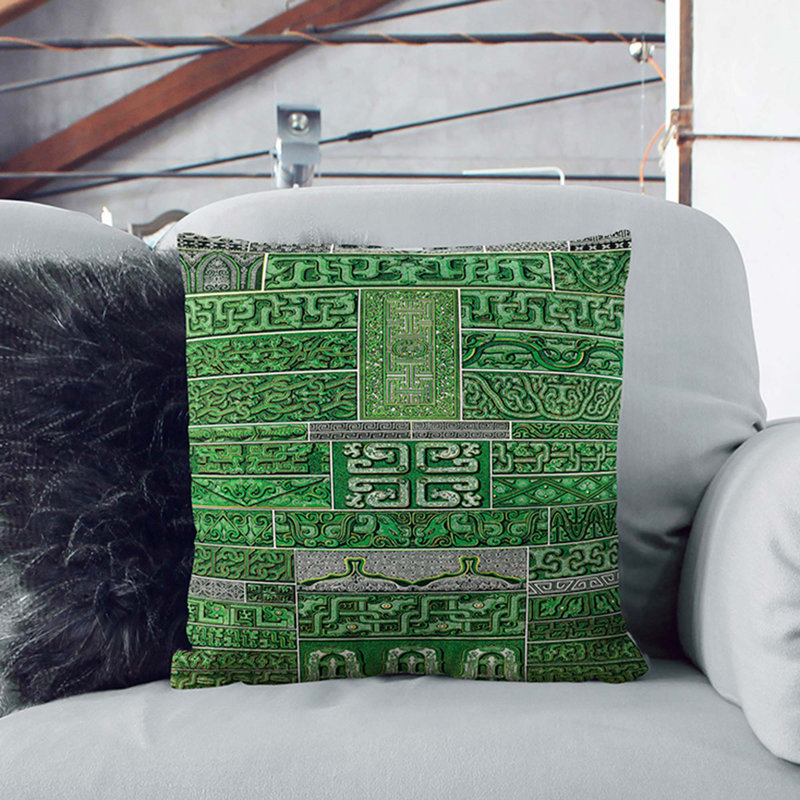 Geometric Square Cushion, 55 x 55 cm, White