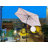 9FT UMBRELLA WITH LIGHT Red and Stripes-220091487