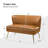 Leona 47'' Modern Faux Leather Armless Loveseat with Channel Tufted Back-85310419