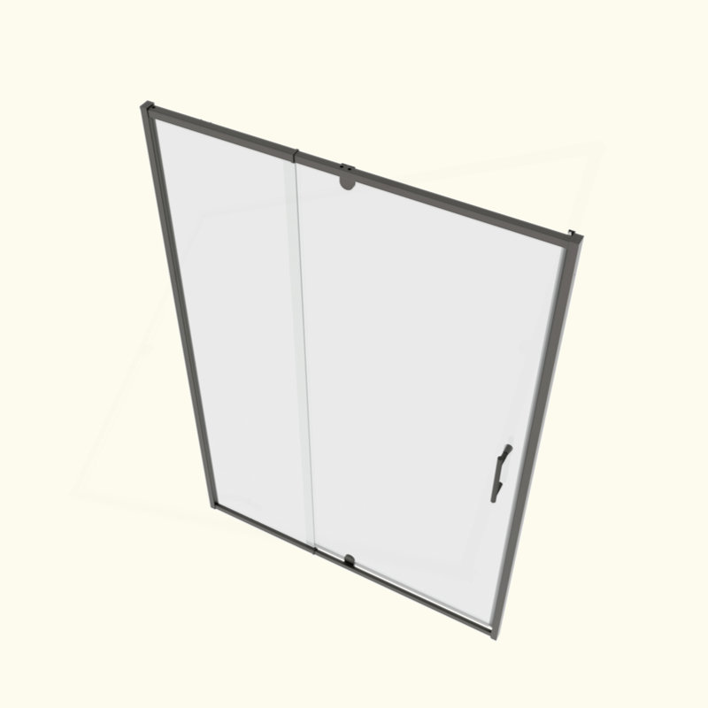 38-42" W X 71" H Piovt Swing Glass Shower Door,Pivot Frame Sliding Shower Door With 1/4"(6Mm) Clear SGCC Tempered Glass,Shower Doors,Reversible Installation