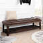 Banc de bout de lit avec garniture cloutée, largeur de 60 po, brun foncé, support de chambre à coucher en tissu d'ameublement Pu, banc en cuir rembourré, fabrication brun uni-1316246752