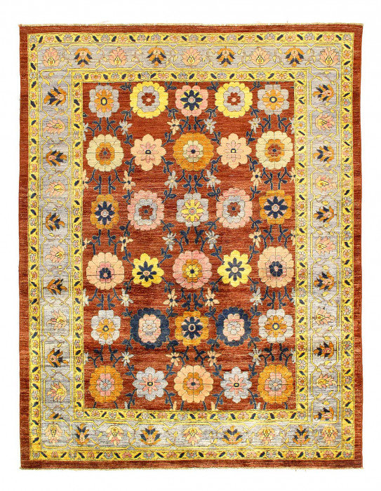 Tapis unique en laine 5 pi 11 po x 7 pi 9 po Raposo