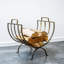 Linear Log Basket Brass H48.5Cm