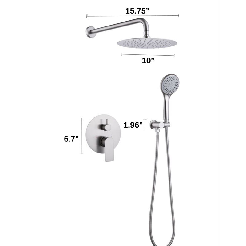 Complete Shower System, Brushed Nickel
