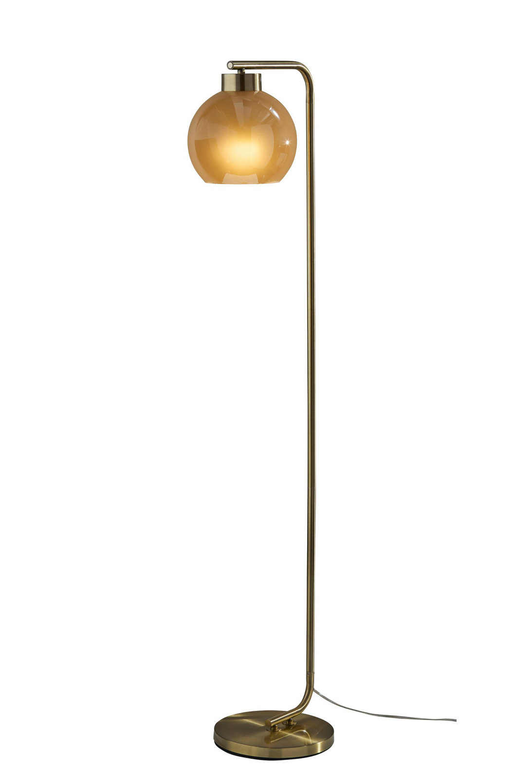 Atticus Floor Lamp, Gold, Antique Brass