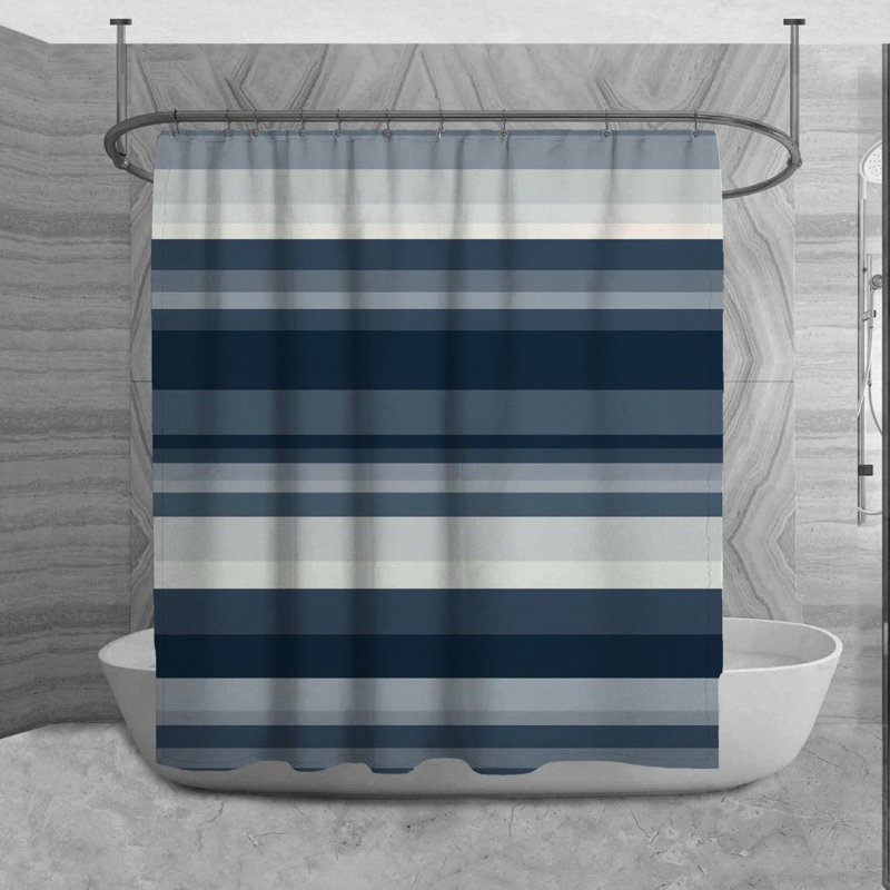 Striped Shower Curtain, 73" H x 70" W