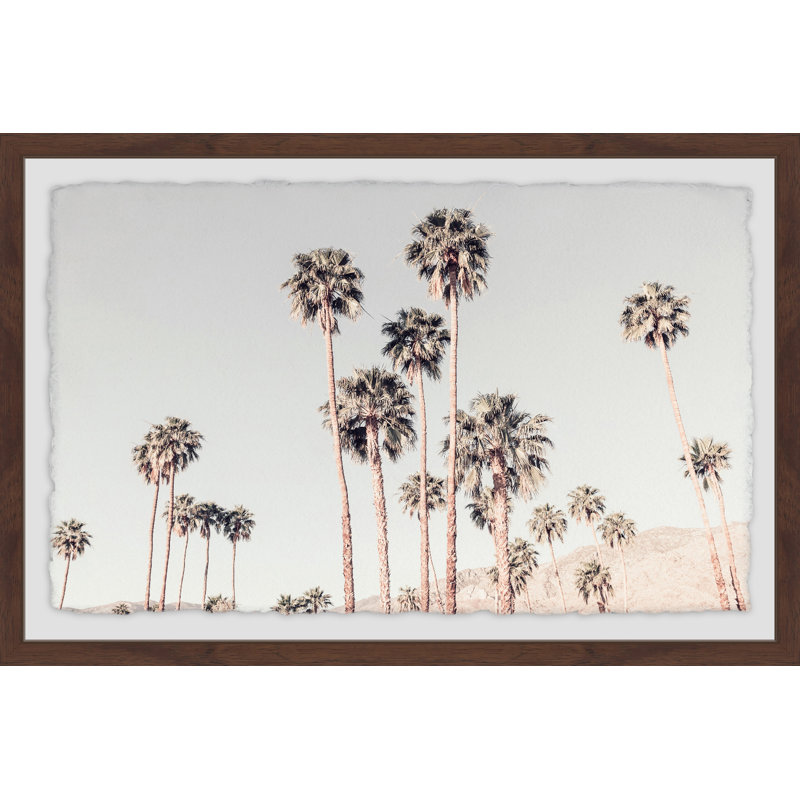 «Palm Tree Overoad», reproduction encadrée, 12" H x 18" L x 1,5" D, Encadrement brun