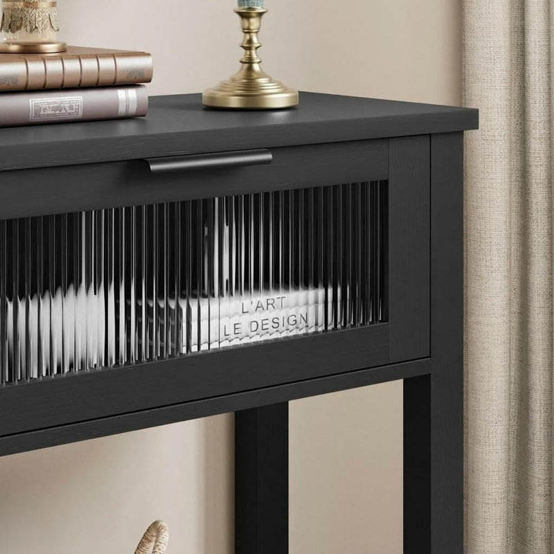 110 cm W Console Table, Black
