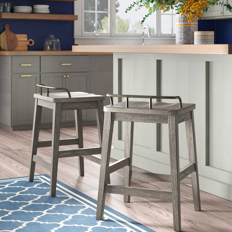 Bruno Solid Wood Counter Stool