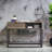 Rustic Oak And Black Writing Desk With Drawer And Shelf(Desk)
