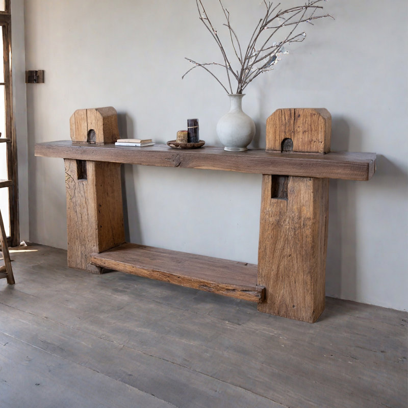 Nordic-style modern solid wood console table