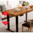 Rectangular Solid Wood Electric Adjustable Desk-966889370-966889369