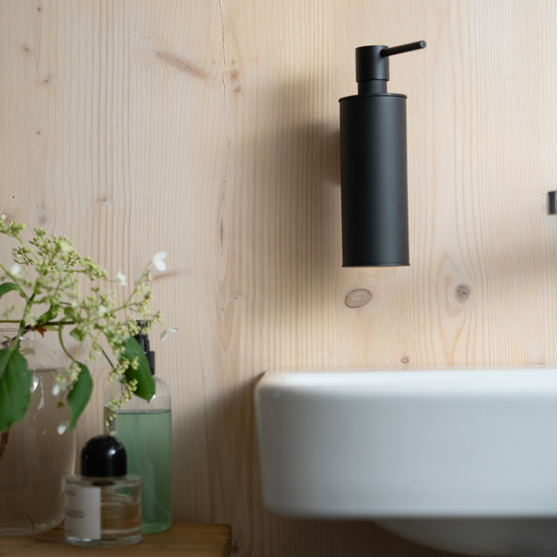 Distributeur de savon mural noir mat