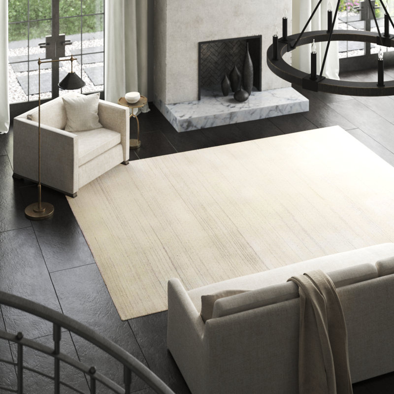 Gabbeh Handwoven Wool Beige Area Rug