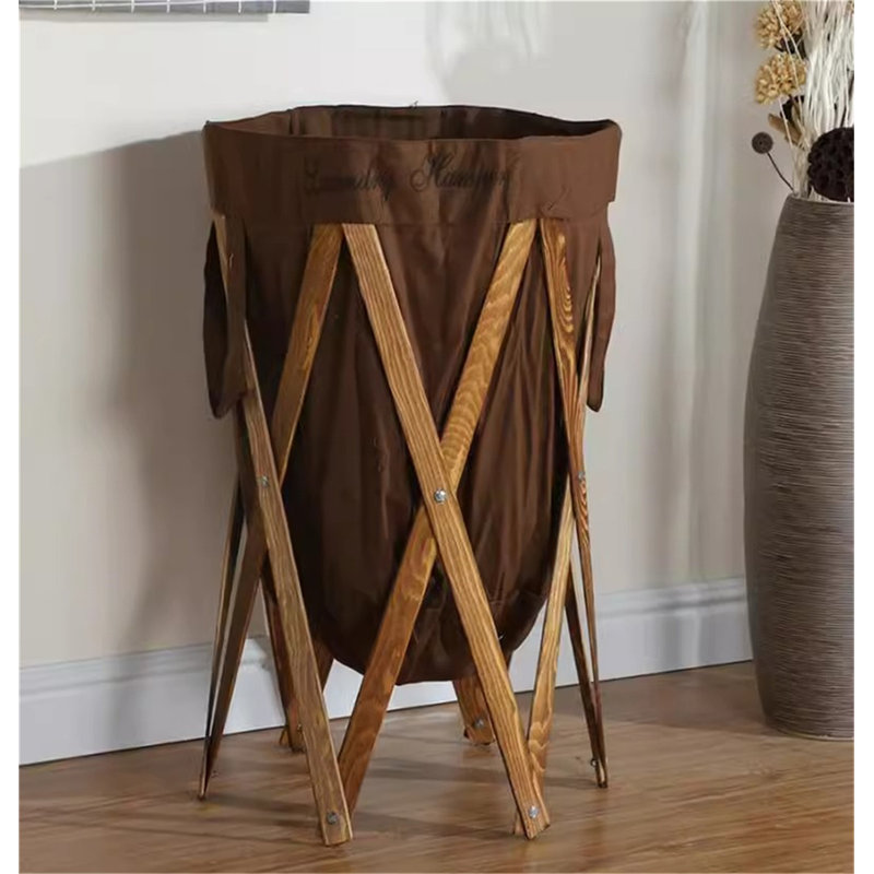 Fabric Laundry Hamper with Handles, Brown