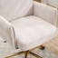 Chaise de bureau rembourrée avec base en métal doré, chaise de bureau pivotante réglable-1189806670