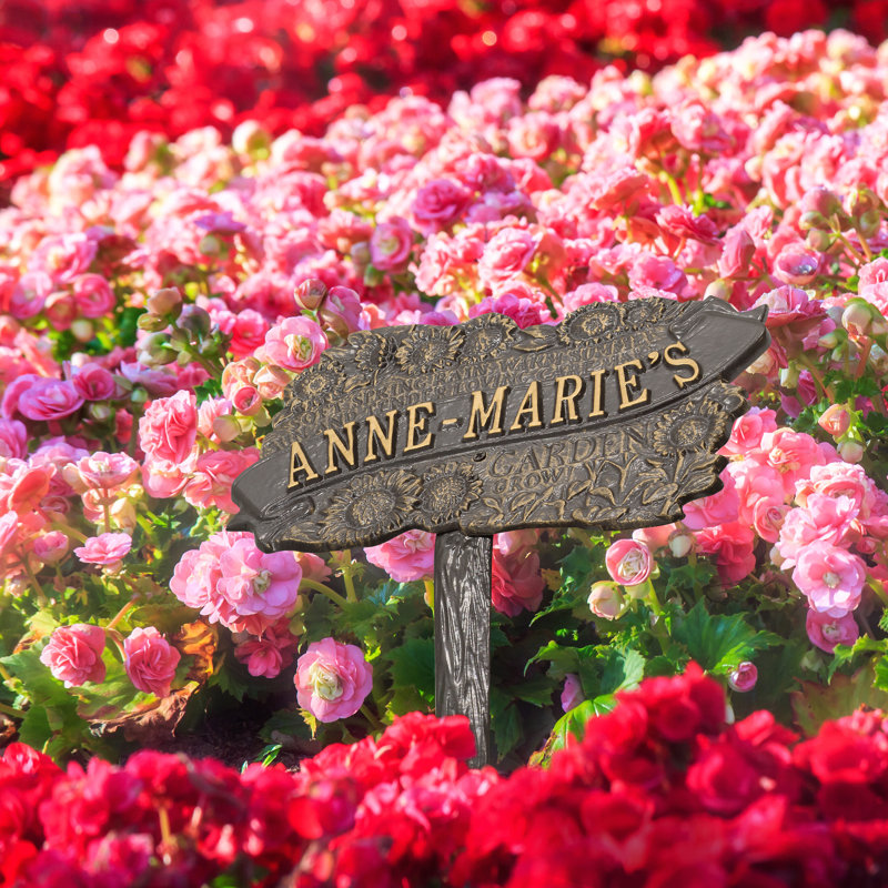 TLC Personalized Garden Sign, Bronze/Gold, Yes