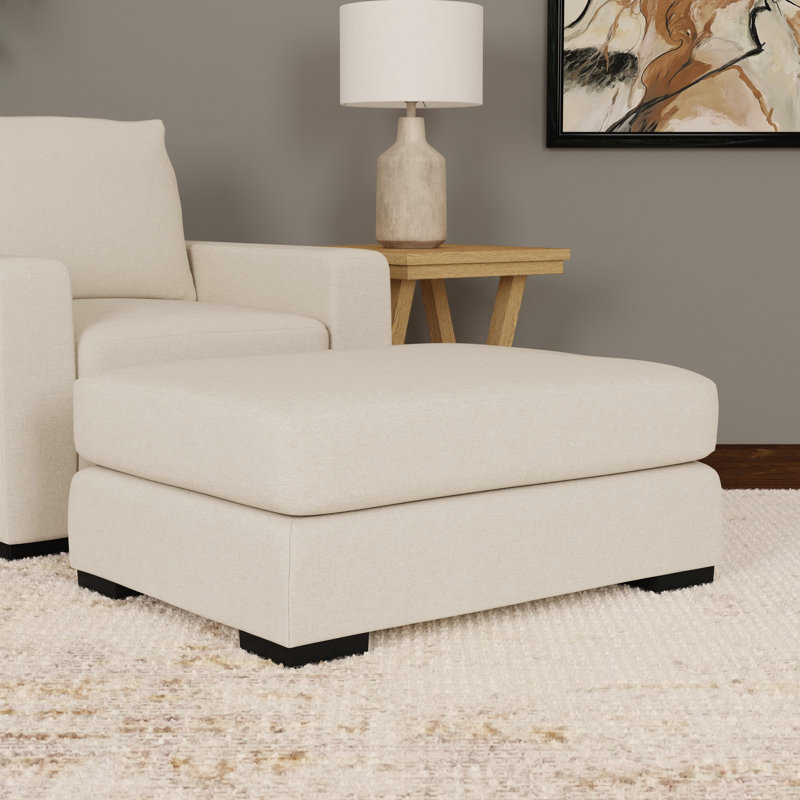 Oliver Chair And Ottoman, Beige
