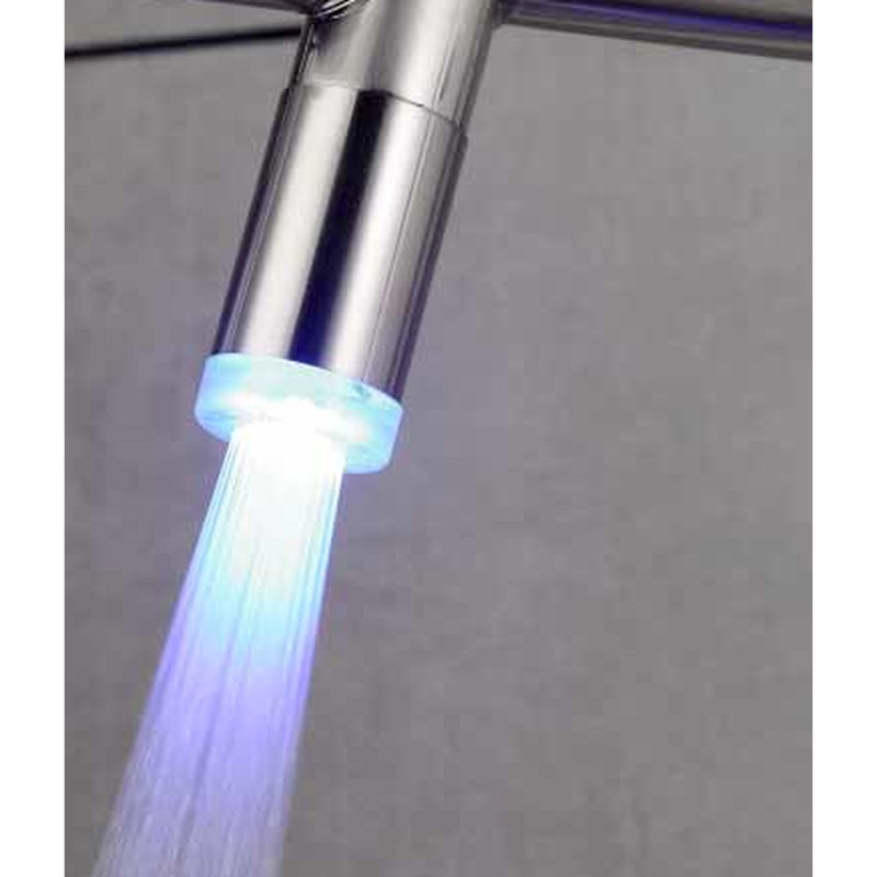 Robinet de cuisine à DEL en nickel brossé avec douchette rétractable, poignée simple, rotation à 360 degrés, nickel élégant double mode, réglages à levier