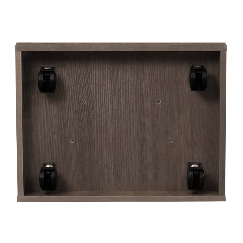 Brown MDF and Laminate Lectern with Amplifier and Microphone