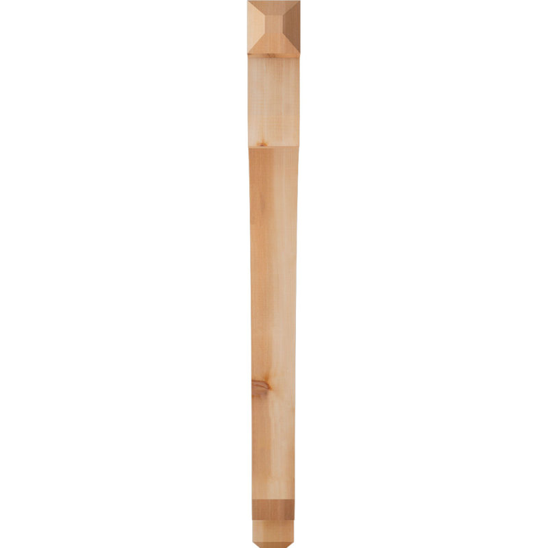 H Wood Bracket/Corbel, Western Red Cedar (Smooth), 48" H x 3.5" W x 40" D