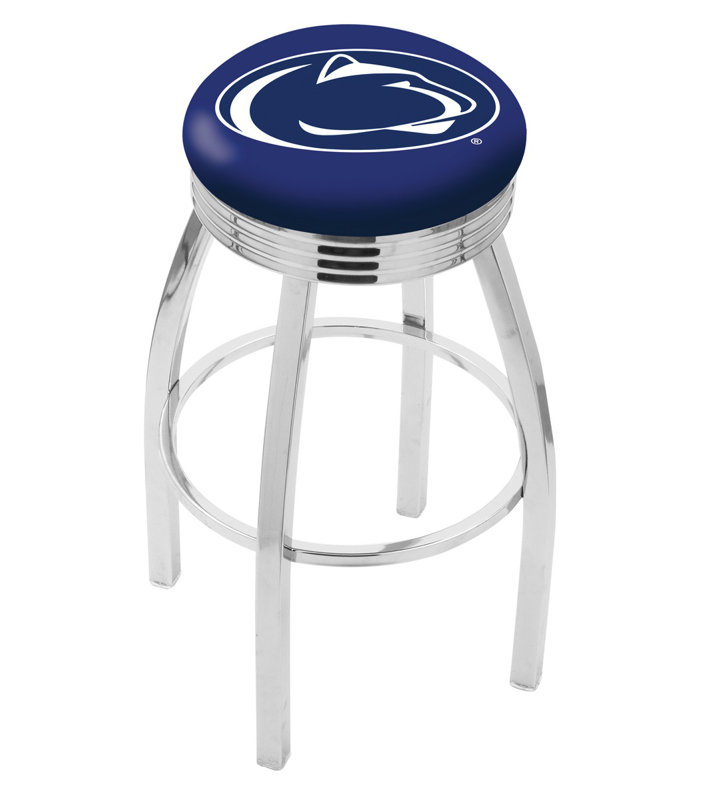 Tabouret de bar pivotant de 25 po NCAA, Penn Statee / Blanc
