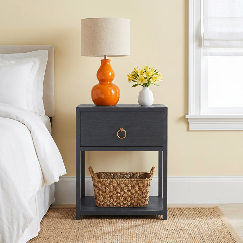 Elin 1-Drawer 21" Nightstand, White