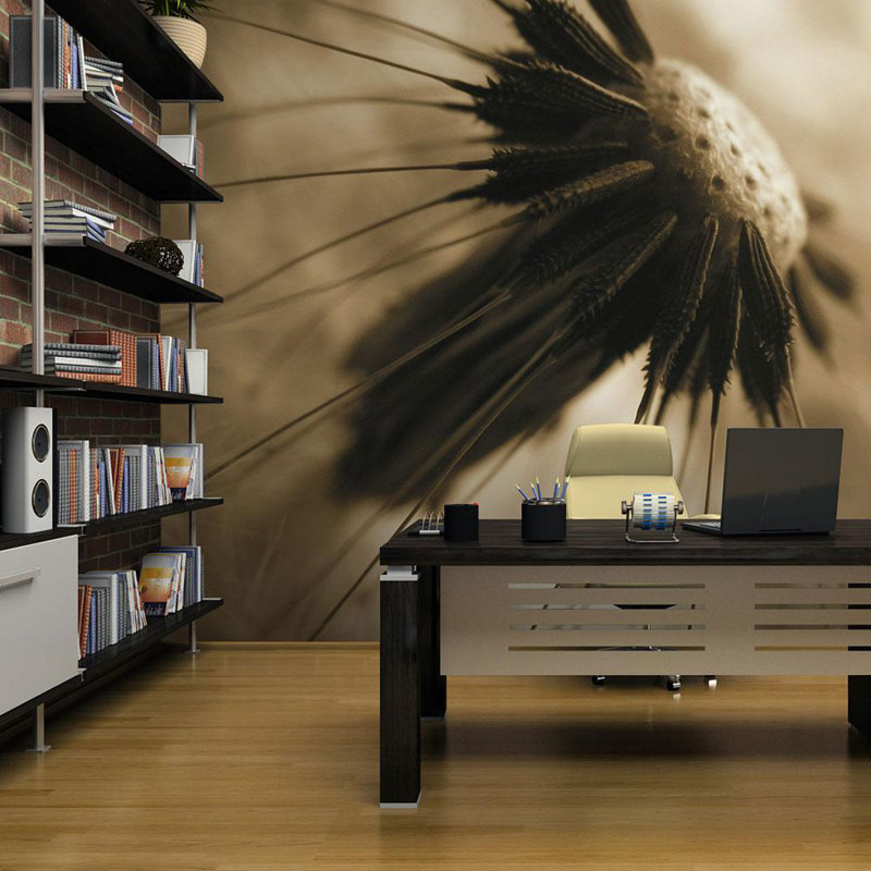 Floral Wall Mural, 106" L x 137" W