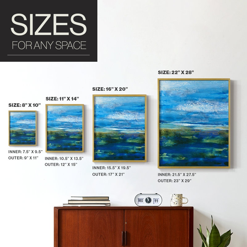 Island Groove Framed Print - Solid Wood, 10" H x 8" W