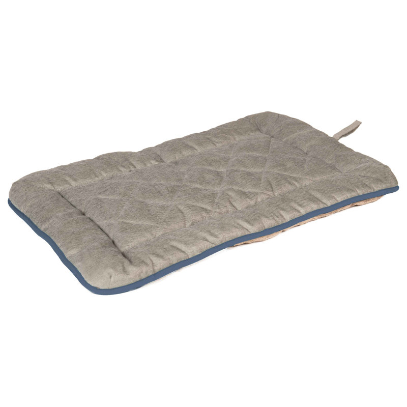 Coussin de lit en chenille pour petit animal gris / bleu DGS Pet Products 19 po x 24 po x 1 po, Gris