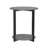 Gateshead Jamestown Round Side End Table with Storage Shelf Rustic Wood Grain and Metal-120953126