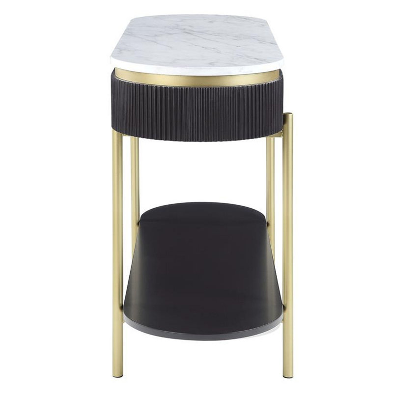 Maxym 48'' Console Table, Black/Gold